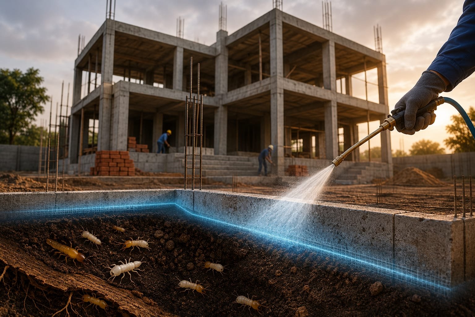 Pre construction anti termite treatment Bangalore stages