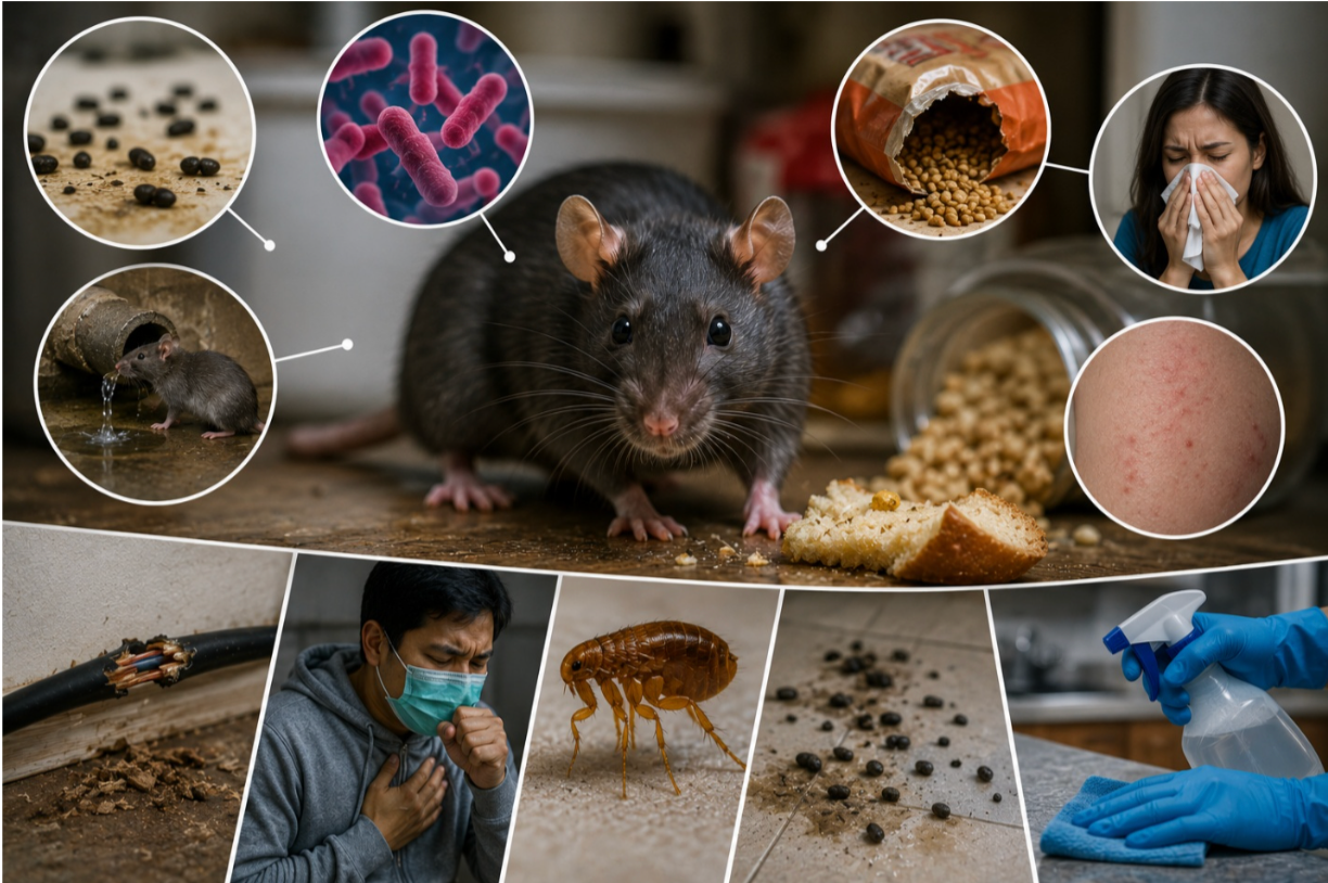 Are rodents dangerous: diseases, allergies and contamination risks from rats and mice