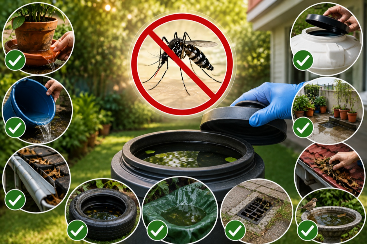Eliminating standing water: the most effective first step in mosquito control