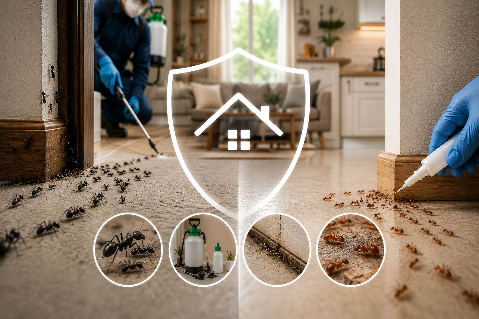 How to get rid of black ants and red ants permanently