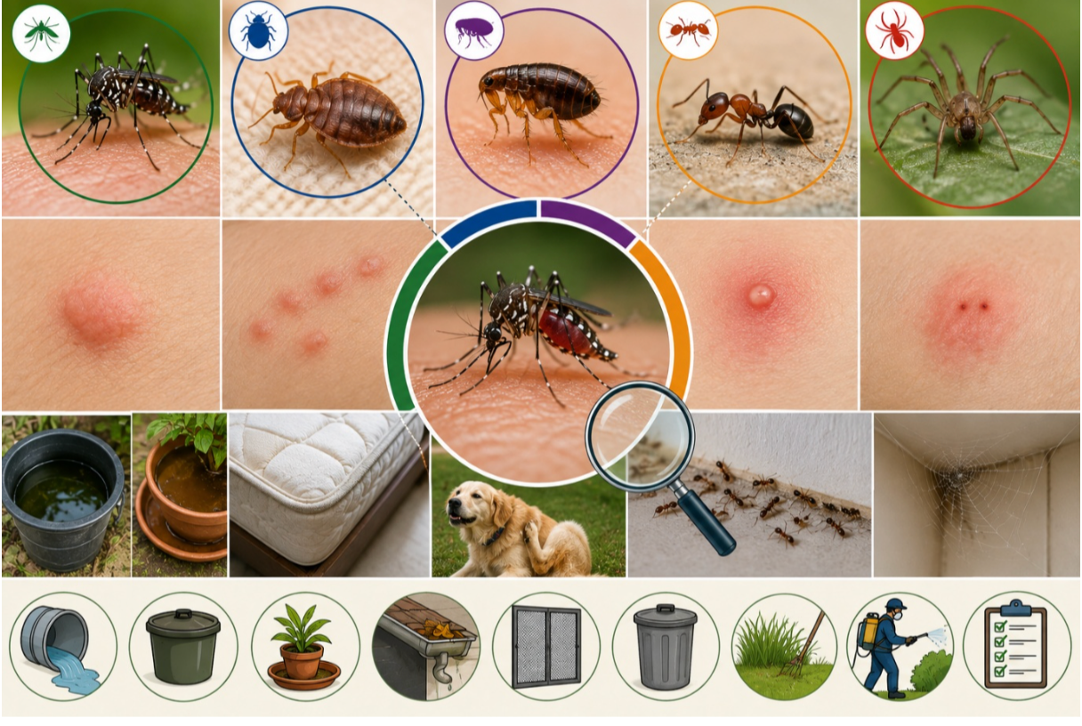 How to identify a mosquito bite versus bed bug, flea, ant and spider bites