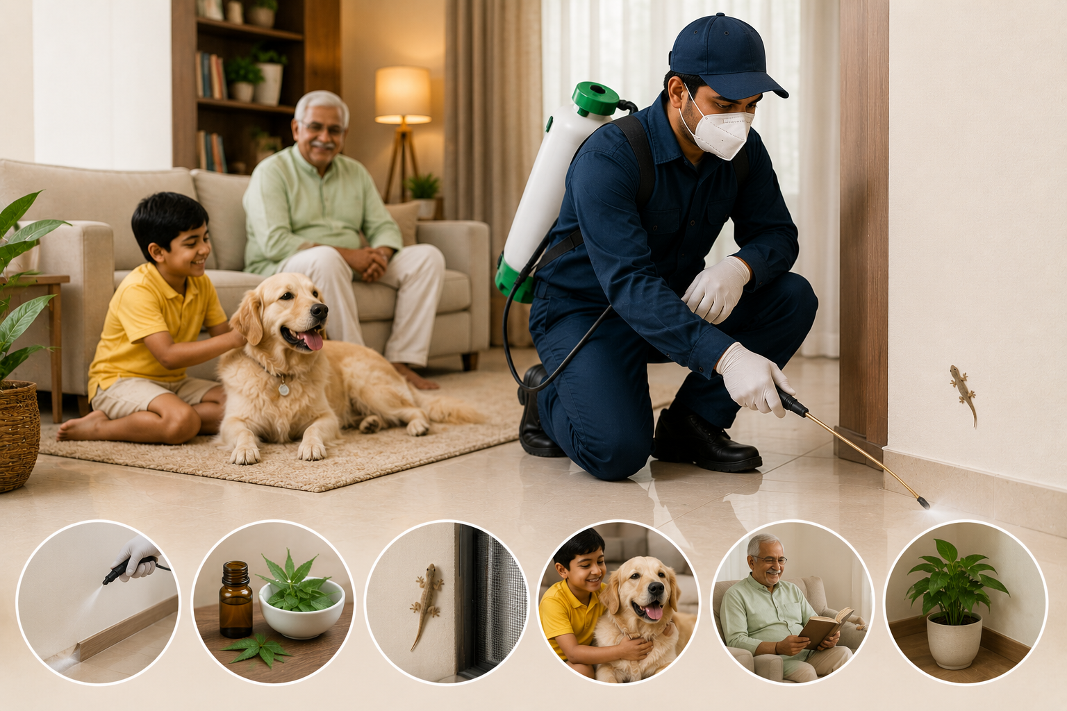 Safe lizard control for homes with children, pets and elderly family members