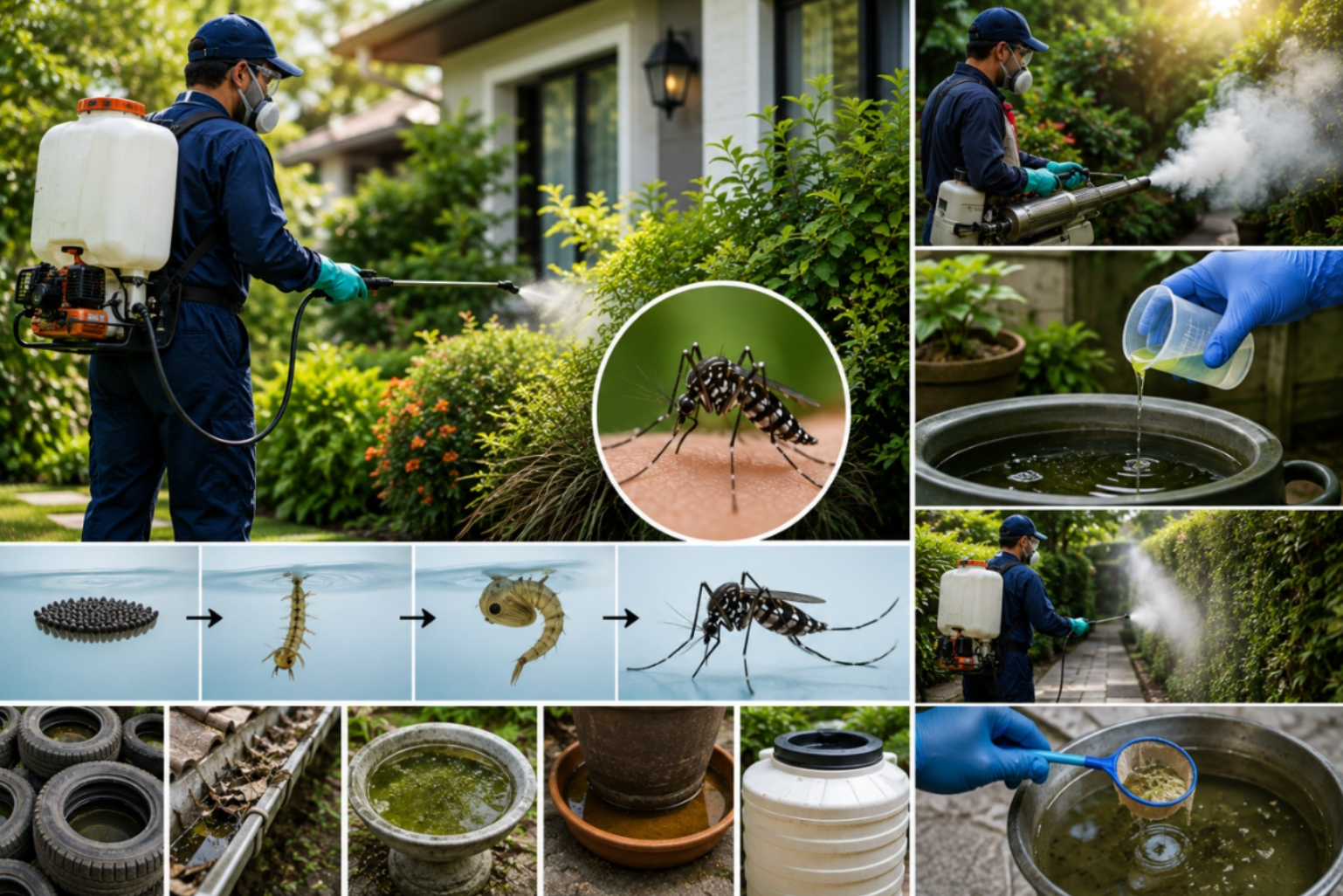 Professional mosquito treatment options: barrier sprays, larvicides, fogging and ULV treatment