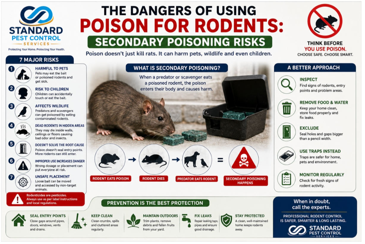 The dangers of using rat poison: secondary poisoning risks to pets and wildlife